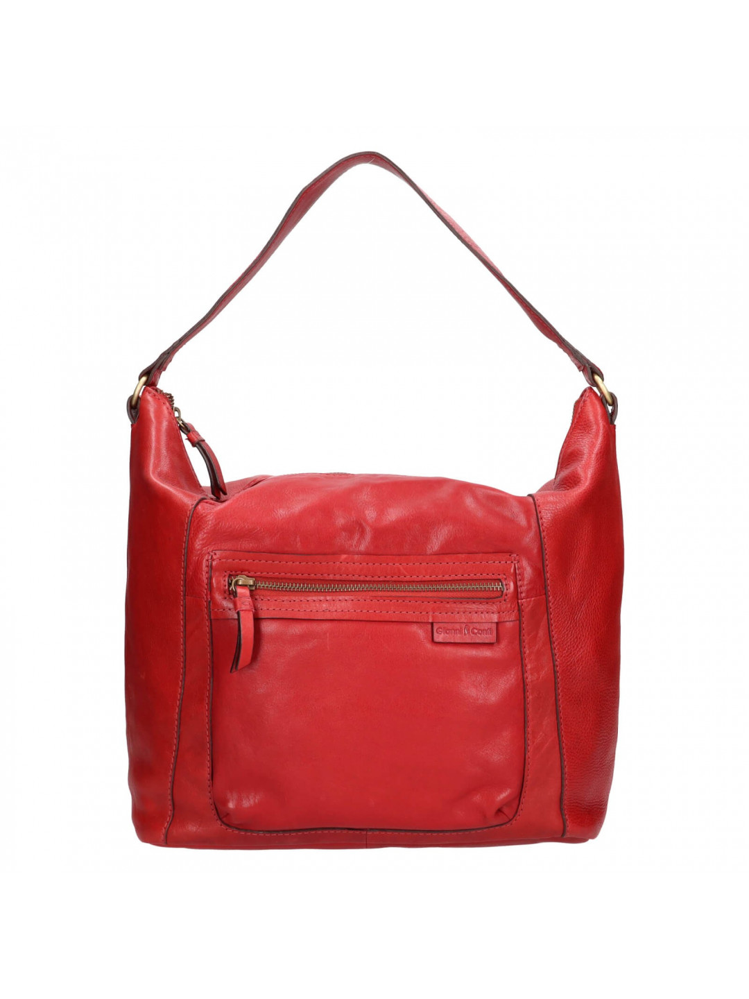 Dámská kožená kabelka Gianní Conti Karla – tmavě červená